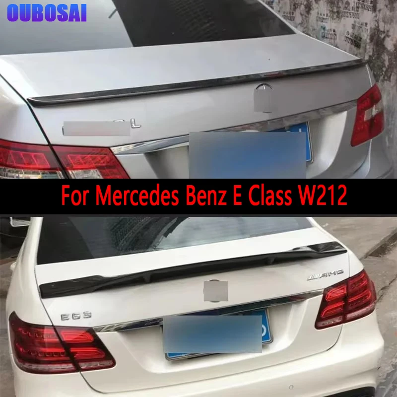 

For Mercedes Benz E Class W212 E200 E300 Carbon Fiber Spoiler Shunt Rear Tail fins Duckbill Car Wing Retrofit the rear wing