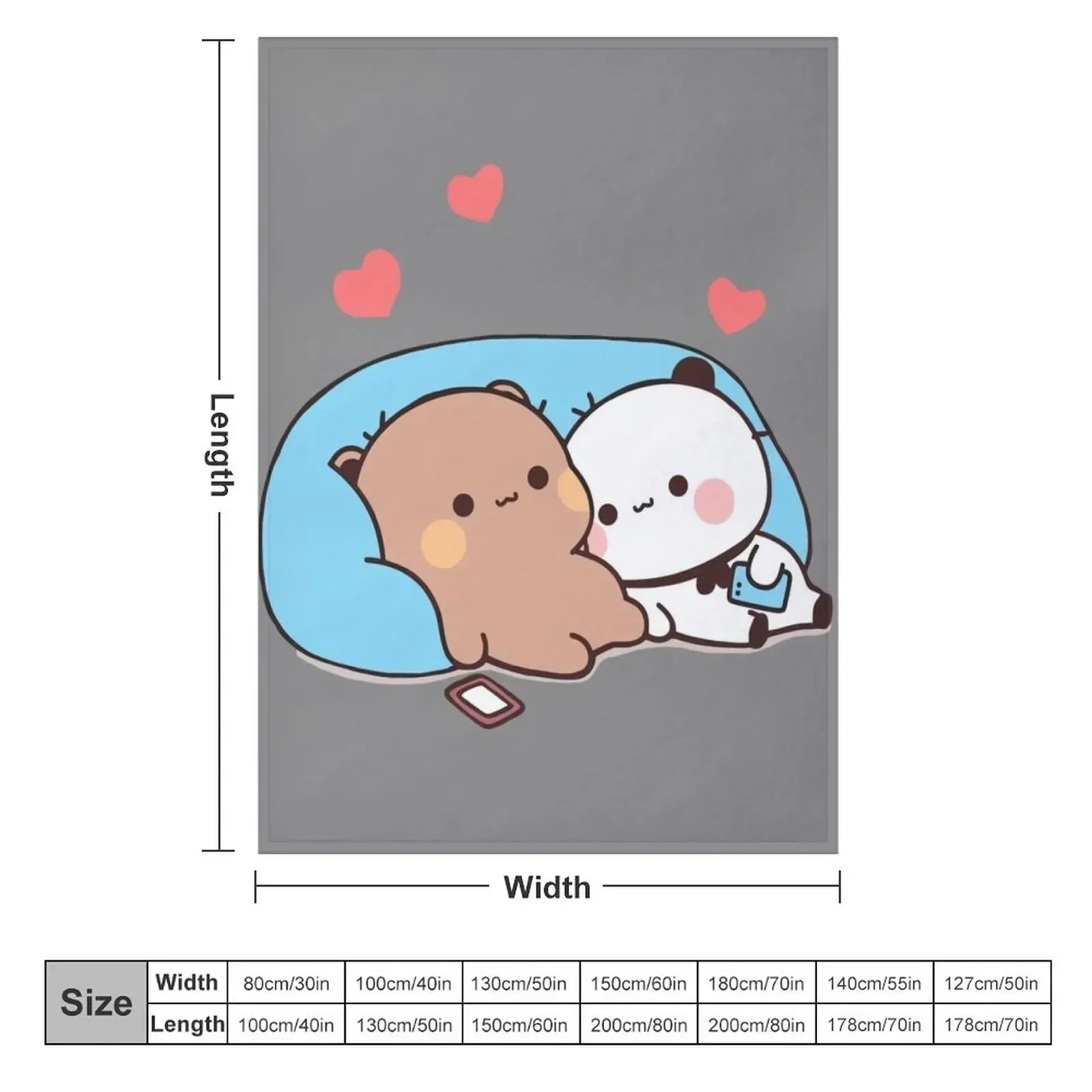 DuDu Bear and BuBu Panda’s night days?? Throw Blanket halloween blankets ands Decoratives warm winter Weighted Camping Blankets