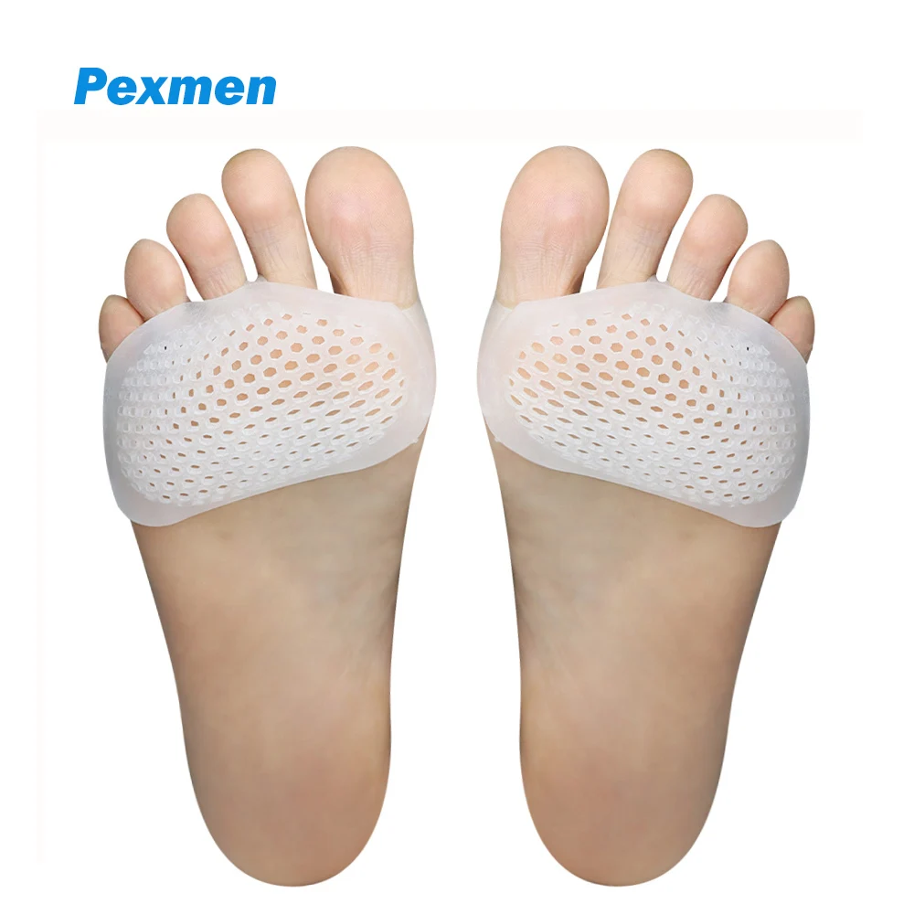 

Pexmen 2Pcs Metatarsal Pads Ball of Foot Cushions Gel Forefoot Pad for Metatarsalgia Pain Relief Mortons Neuroma and Blisters