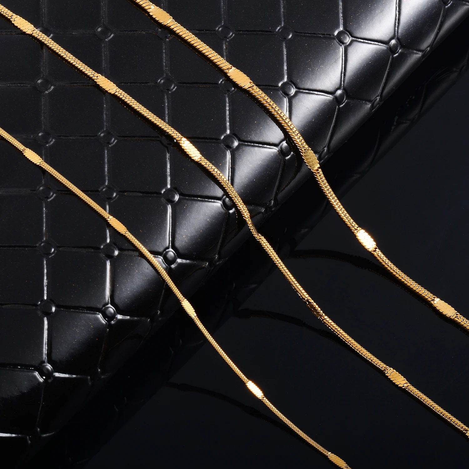 Dicke Edelstahl-Schlangenkette in Silber- und Goldfarbe mit Karabinerverschluss für DIY-Halsketten, minimalistischer Anhänger-Schmuck – Detail 4