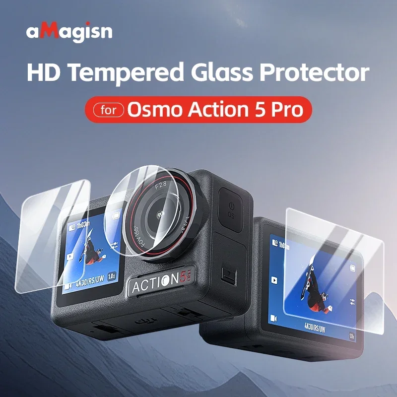 

For DJI Osmo Action 5 Pro Tempered Glass Front Rear Screen Protector Lens Protective Film for DJI Action 5 Pro Camera Accessorie