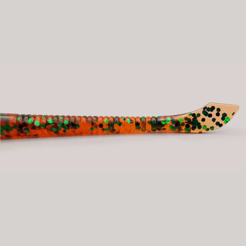 LUREHOLIC 3.8" 10cm 2g 20pcs Preda Worm Flat Tail Worm Soft Baits for Bass Lure Fishing Drop Shot Neko Rig etc. Sinking Slim view 4