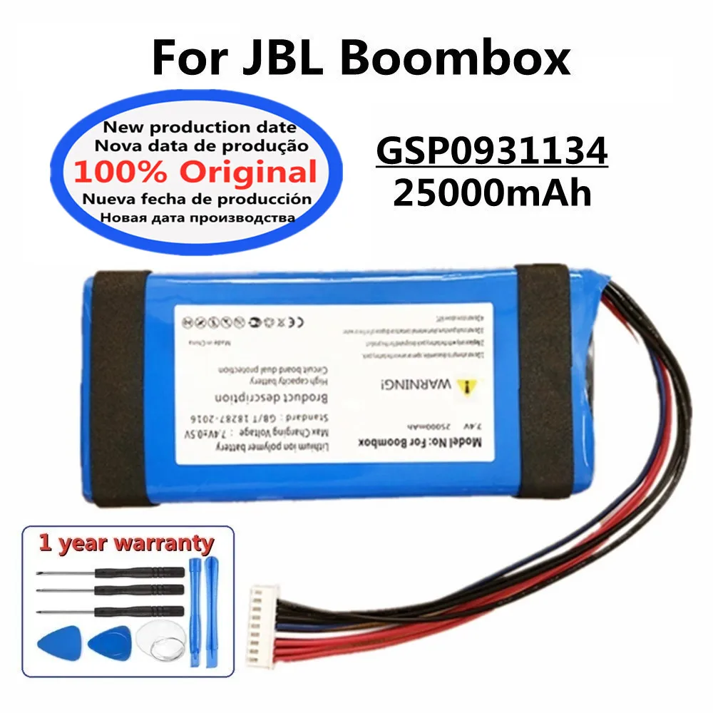 New Original Player Speaker Battery For JBL Xtreme Boombox 2 3 Flip 3 4 5 6 1 2Charge 5 4 3 2016 Bluetooth Audior Battery