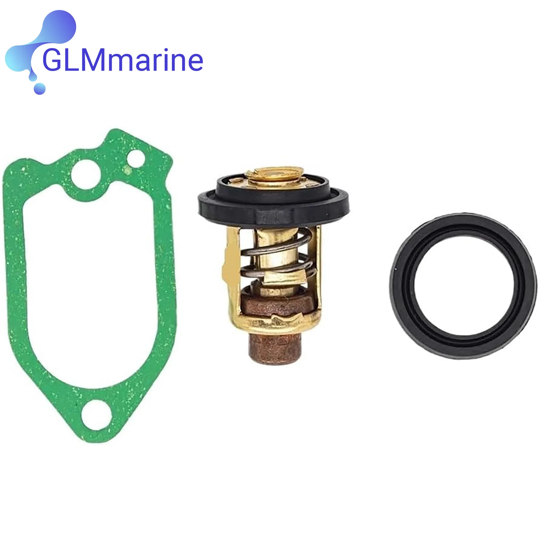 

143°F 62°C Outboard Thermostat Kit 6F5-12411 Fits for Yamaha Marine 2 Stroke 9.9 to 55 HP Motors 6F5-12411-01 6F5-12411-02