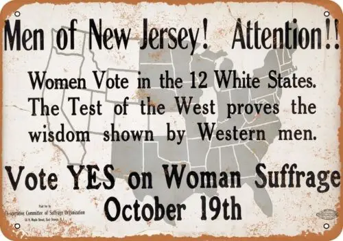 Metal Sign - 1915 Women's Suffrage Vote - Vintage Look Reproduction