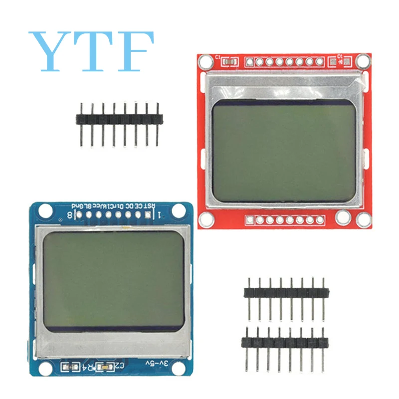 스마트 전자 LCD 모듈 디스플레이 모니터 블루 백라이트 어댑터 PCB 84*48 84x84 Lcd 5110 노키아 5110 화면