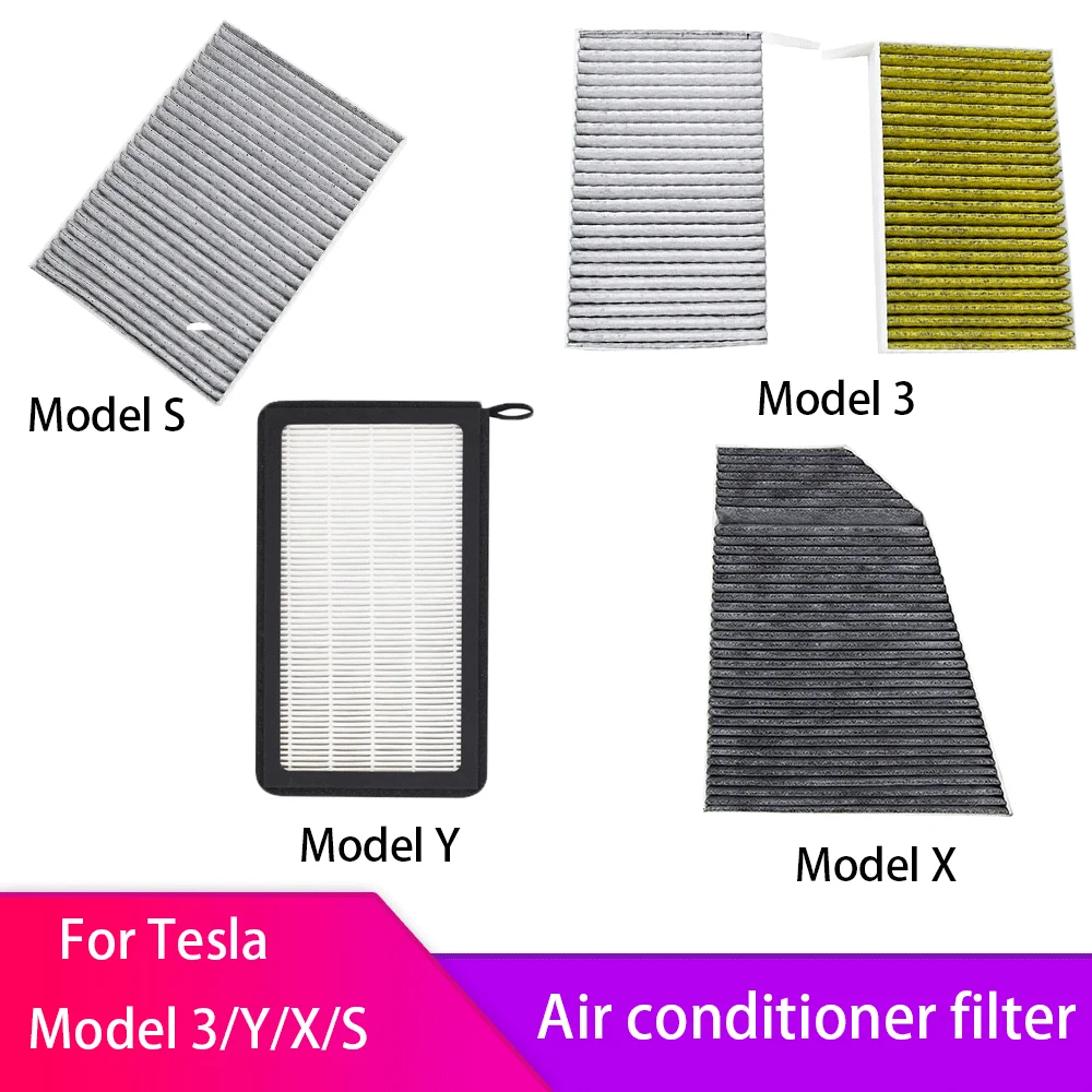 

Activated Carbon Filter External HEPA Filter AC Filter Air Conditioner Filter For Tesla Model 3 Model Y X S