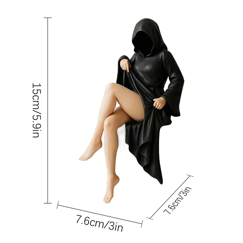Gothic Black Robe Queen Statue 3D Printed Figurine
