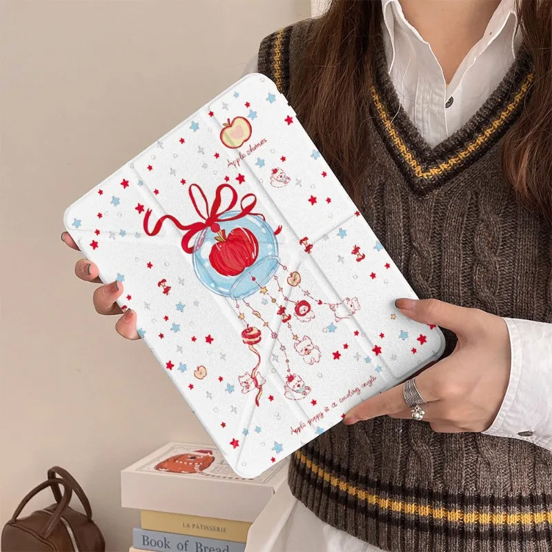 

Wind Bell Puppy Funda Cover Holder For IPad Pro 2024 Air 4 5 6 For IPad 5/6/7/8/9 Generation Cover For IPad pro Cases Sleeve