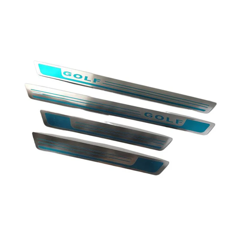 4PCS/Lot Stainless Steel For 2014-2017 Volkswagen Golf 7 MK7 Ultra-thin Auto Car Door Sill Scuff Plate Pedal Cover