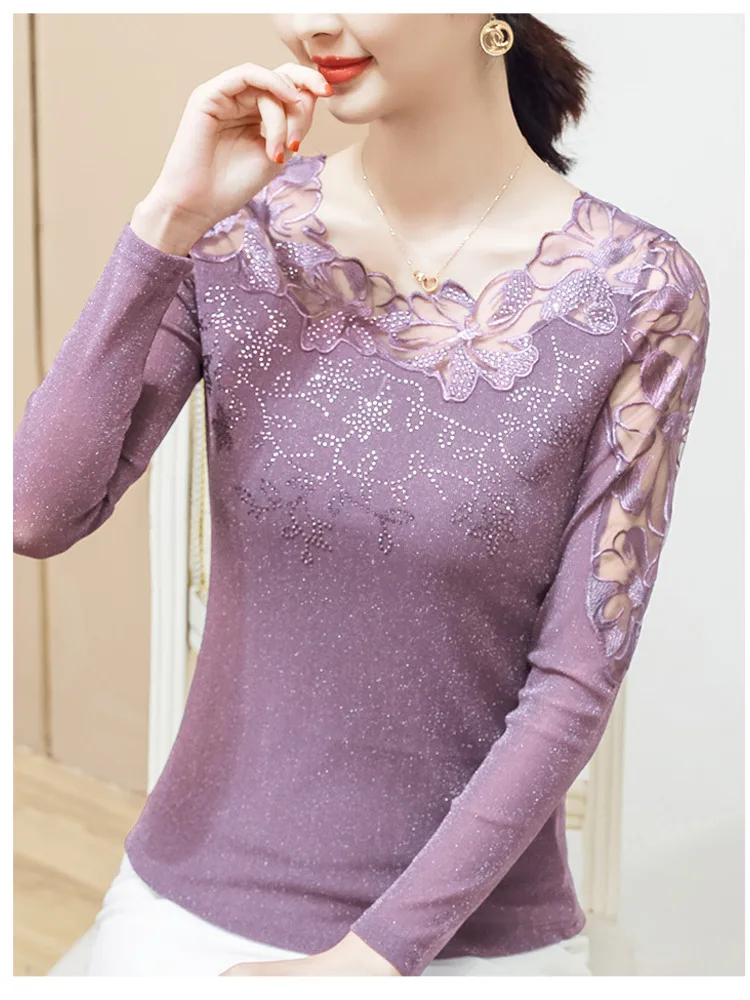 Lace Patchwork Modern Dance Wear Ballroom Tops Latin Women Elegant Line Dancewear Traditional Costume Jazz Adult T-shirt 2024