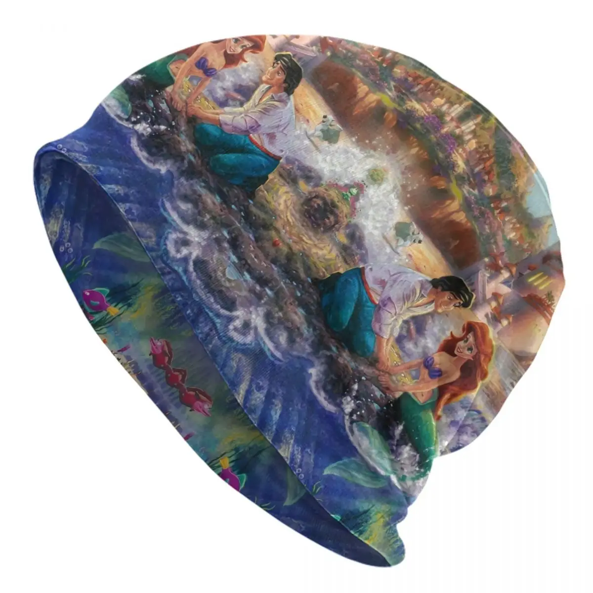 

Custom Thomas Kinkade - The Little Mermaid Skullies Beanies Caps Fashion Winter Warm Knitting Hat Unisex Adult Bonnet Hats