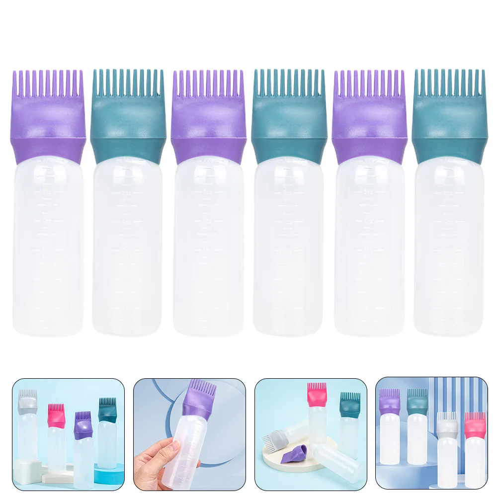 

6 Pcs Comb Applicator Bottle Hair Dyeing Potion Application Bottles for Brush Squeeze