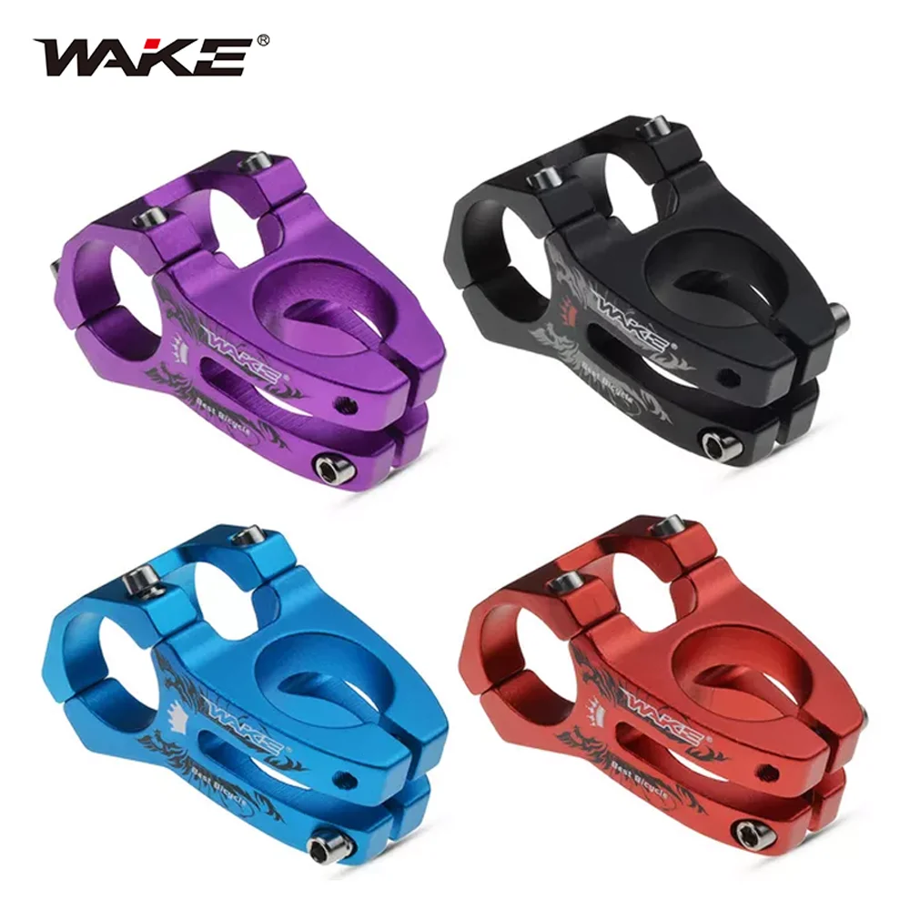 WAKE Bicycle Stem Mountain Handlebar CNC Alloy Lightweight Bicycle Parts 31.8 *28.6*45mm Bicycle Short Handlebar Bike Stem