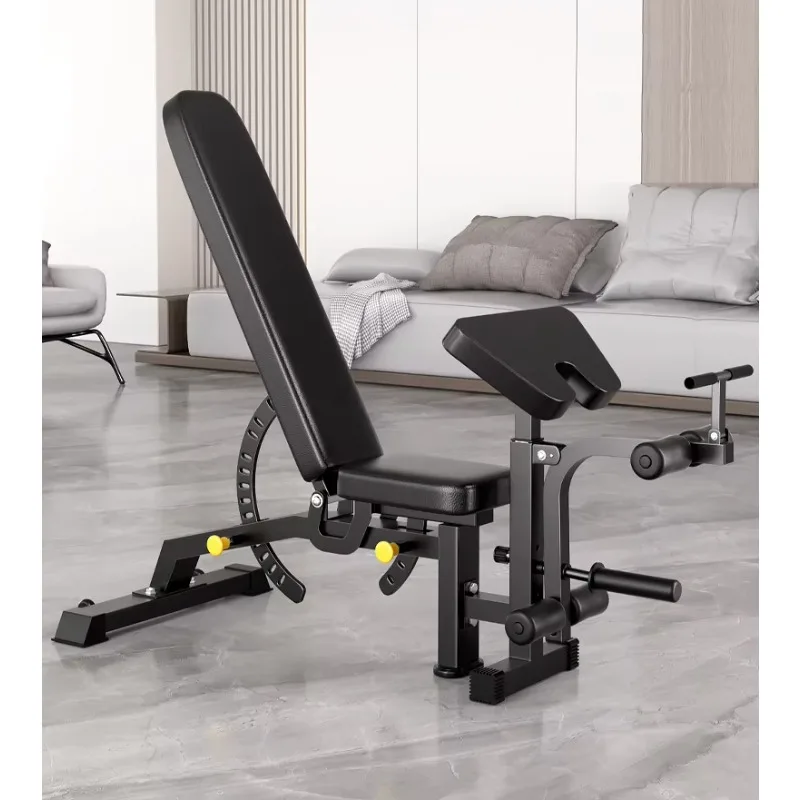 Banco de Pesas Ajustable Multifunción con Tabla Inclinada y Almohadilla para Ejercicios Abdominales
