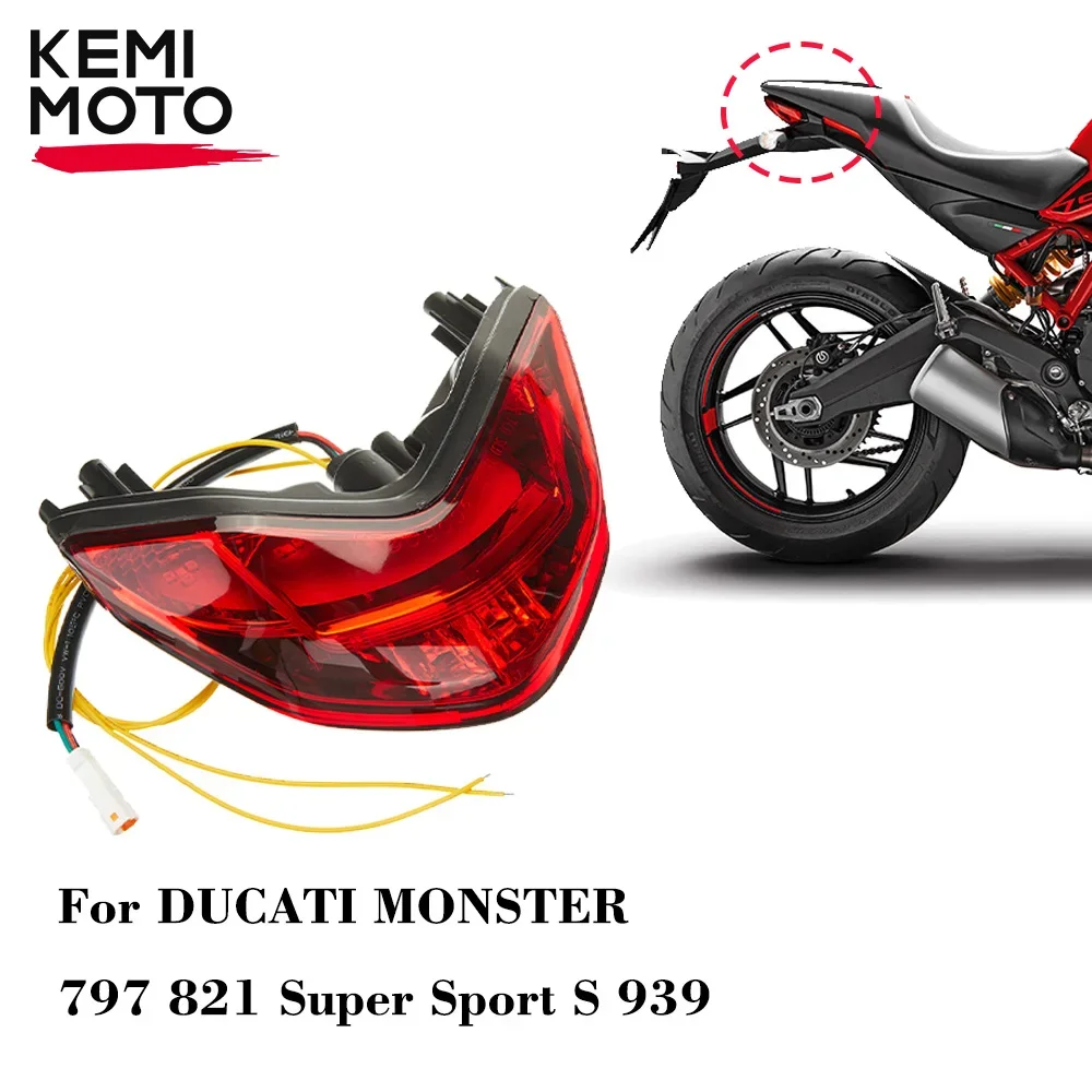 

Светодиодный задний фонарь для DUCATI MONSTER 797 821 Super Sport S939, встроенный указатель поворота, стоп-сигнал, мигалка, аксессуары для мотоциклов