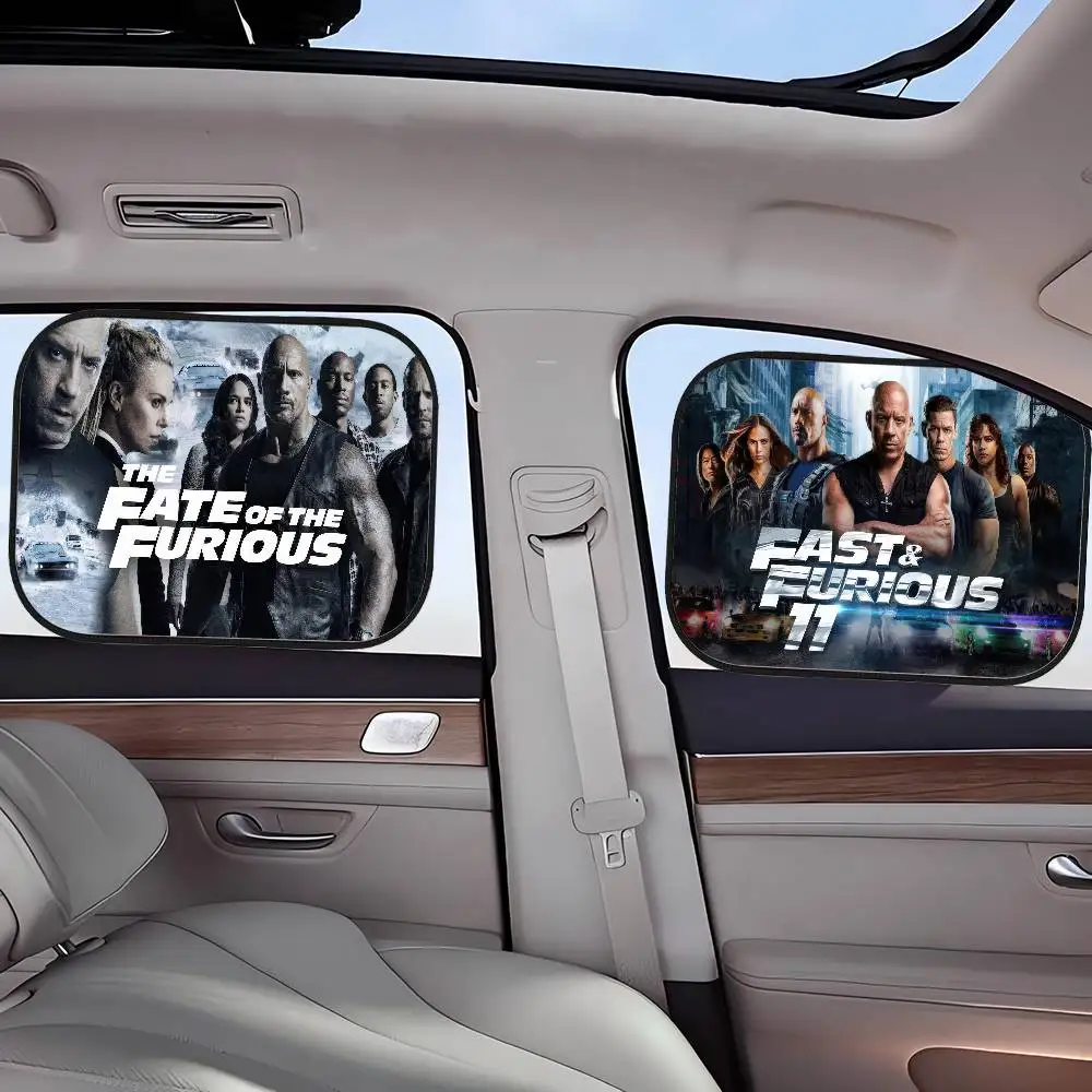 

F-Fast и F-Furious Movie Автомобильный солнцезащитный козырек для окна Самовсасывающая теплоизоляция внутри электростатической адсорбции Боковая занавеска