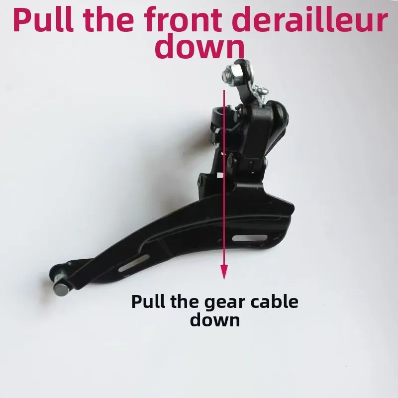 Front Derailleur For Mountain Bike Road Bike E-Bike Folding Bike Hardened Steel Body Seamless Gear Transitions