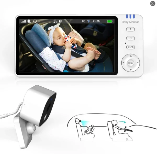 

Многофункциональная автомобильная камера-видеоняня PSABM950 для заднего сиденья, 5-дюймовый ЖК-дисплей, ночное видение, дистанционное управление, VOX, поддержка 2,4 ГГц