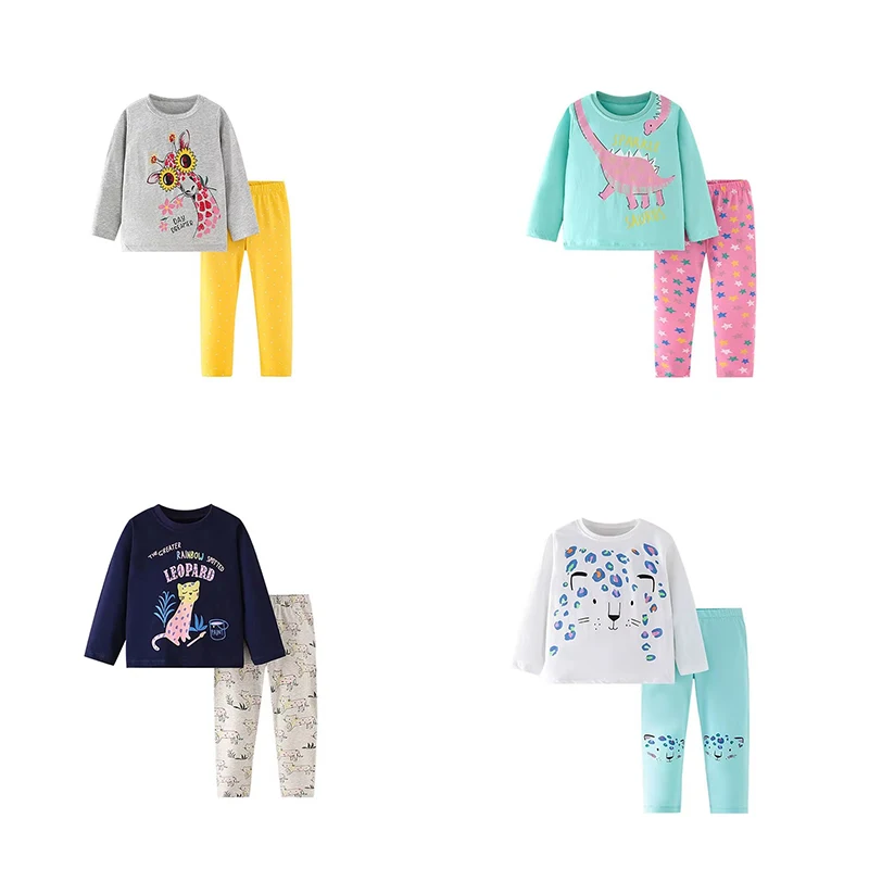 Springen Meter Neue Ankunft Mädchen Outfits Herbst Frühling Tiere Stickerei Heißer Verkauf Childrene der Kleidung Stellt Dots Anzüge Kinder
