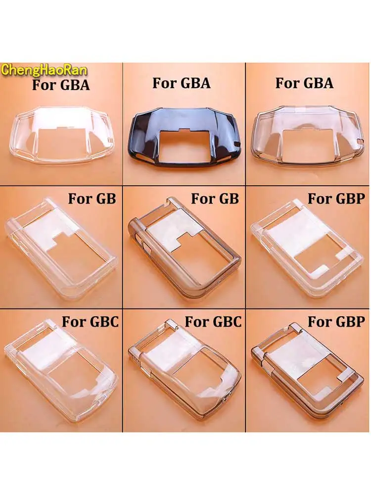 Coque de protection transparente et souple en TPU pour manette de jeu, pour Console GBC GBA GBP GB, boîtier en plastique et cristal clair pour GBA SP