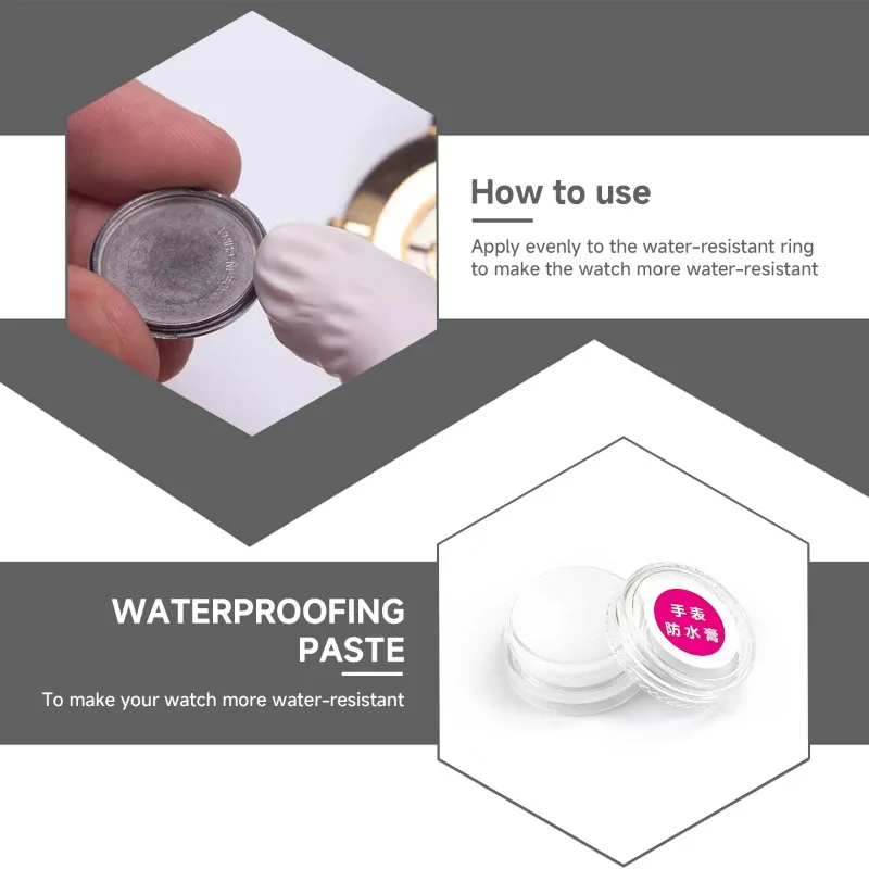 1-5pcs Watch Grease Automatic Adhesion Waterproof Oil Silicone Grease Cream Box O-Ring Seal Lubricant Professional Repair Tool