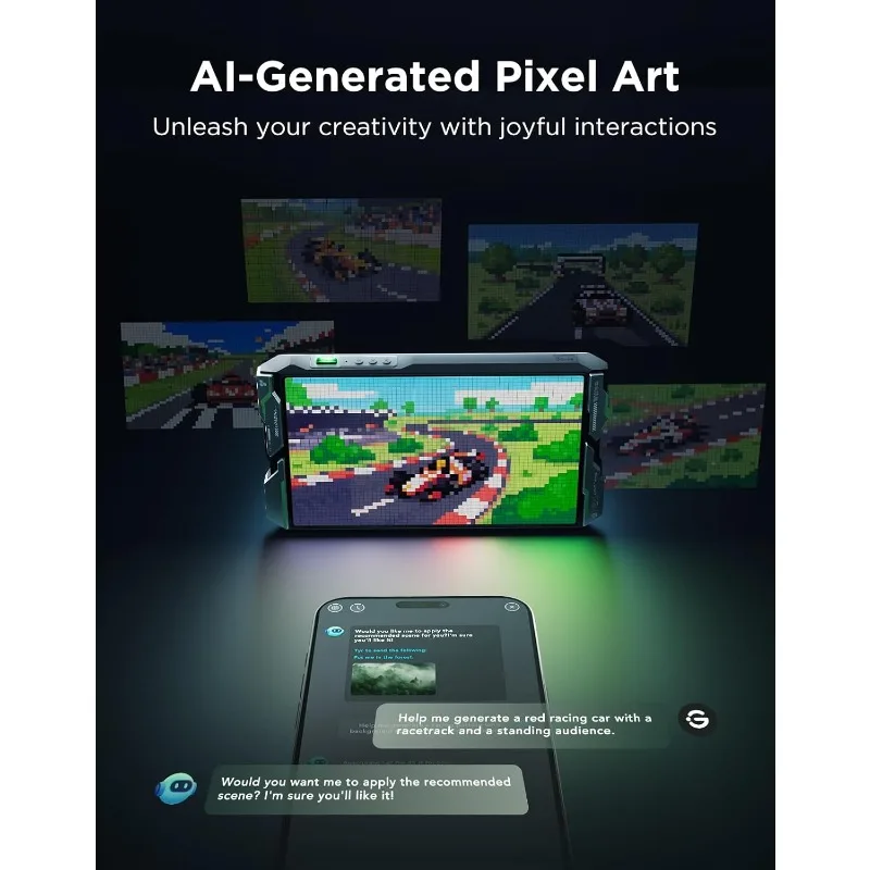 Pixel Light، لوحة RGBIC LED مع عرض معلومات في الوقت الحقيقي، وأكثر من 150 أوضاع للمشهد وخيارات DIY، وأضواء Pixel الذكية (Wi-Fi) #6