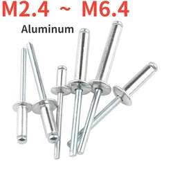 M2.4 M2.8 M3.2 M3.6 M4 M5 M6.4 Aluminum Alloy Round Head Pop Rivet Decorative Rvet Exhaust Rivet