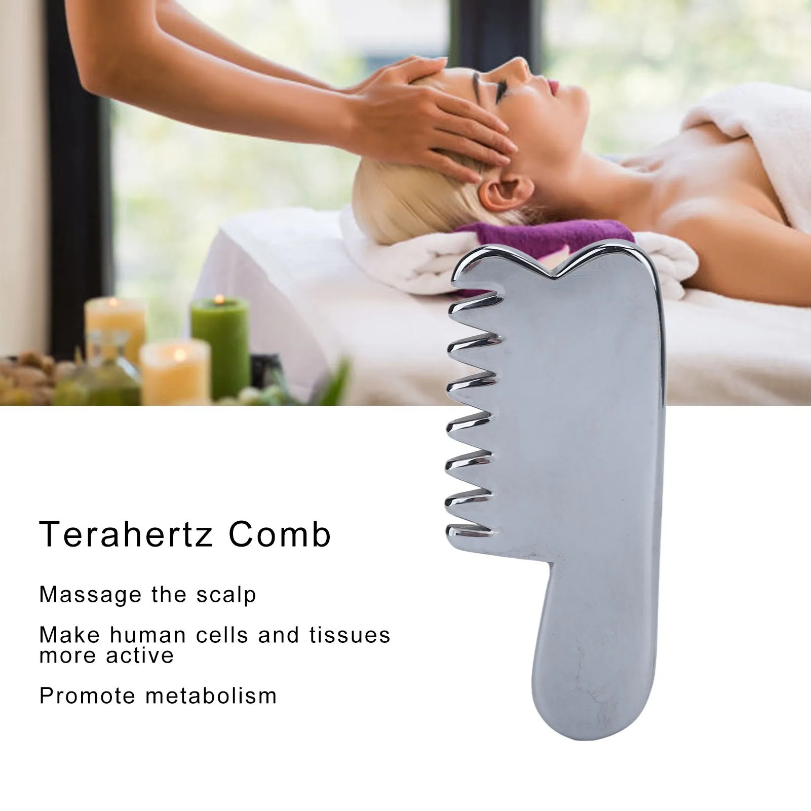 

Scraping Scalp Comb Gua Sha Comb Terahertz Massage Lightweight Portable Shaving V Face Beauty Comb V Face Grooming Comb
