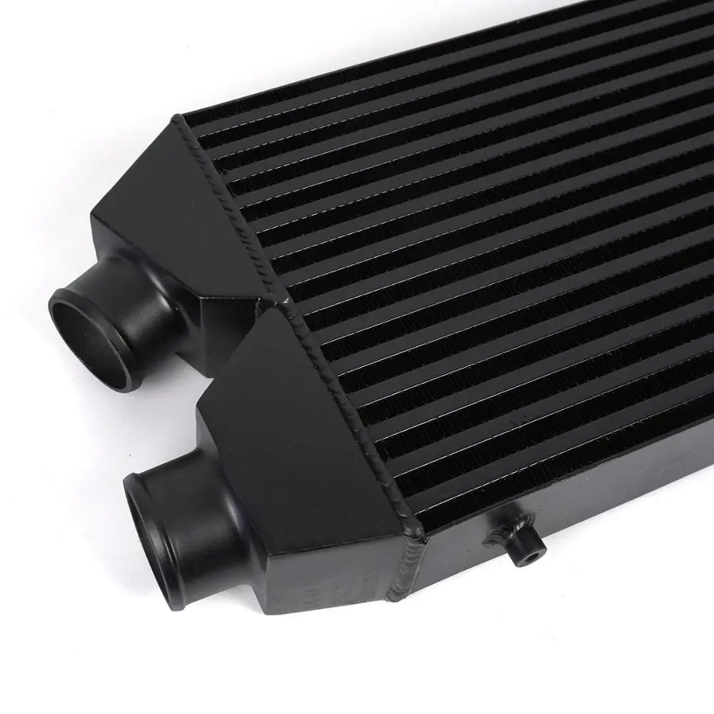 new Intercooler Car Turbo Radiator 530*280*70mm One Side Aluminum Bar Plate Structure Cold Air Intake Radiator Outlet