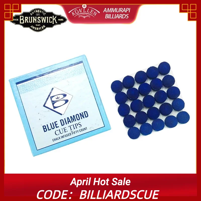 Blue Diamond Brunswick Snooker Cue Tip Billiards Stick Kit Tip 10/11mm Tip Billiard Accessories Billar Snooker Cue Tip