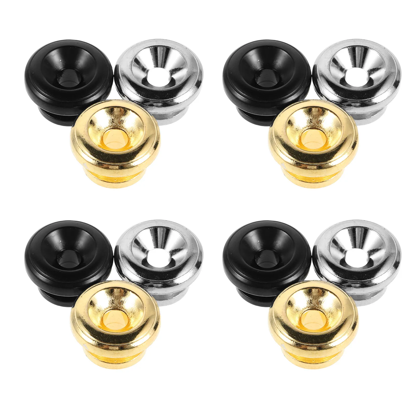 12Pcs Guitar Strap Locks Metal Mushroom Head Lock Pins Secure Anti Slip Acoustic Electric Bass Ukulele Accessory Buttons