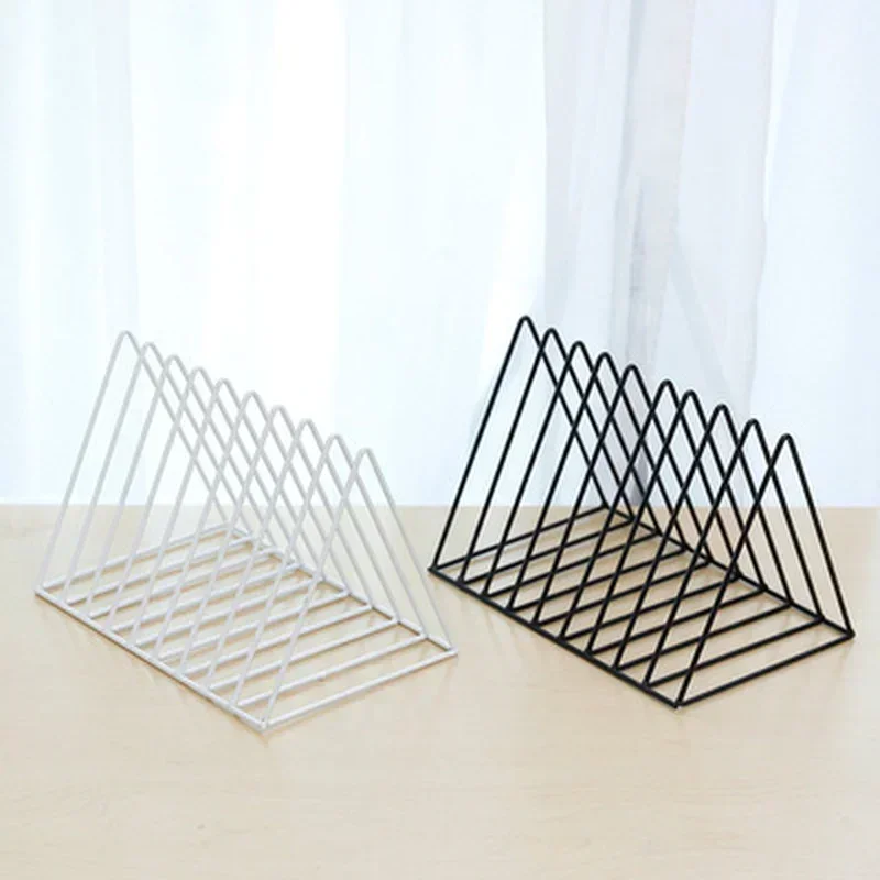 Luxury Bookshelf Rack Desktop Metal Book Block Office Newspapers Magazines Storage Holder Stand Scandinavian Decor Golden Shelf