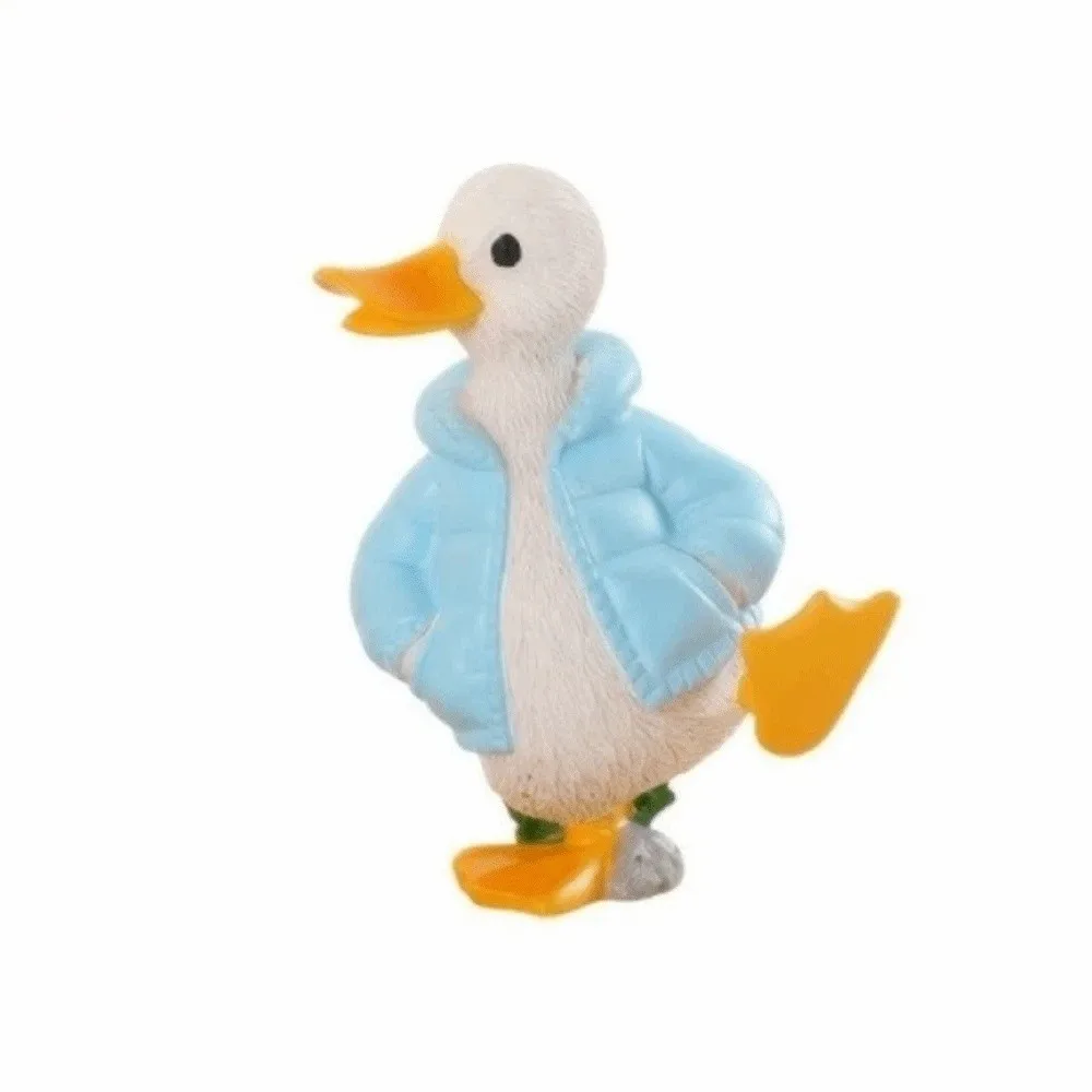 

Micro Landscape Hand Painted Resin Duck Figurine Animal Figurine Cute Duck Ornament Creative Miniature Figurine Desktop Decor