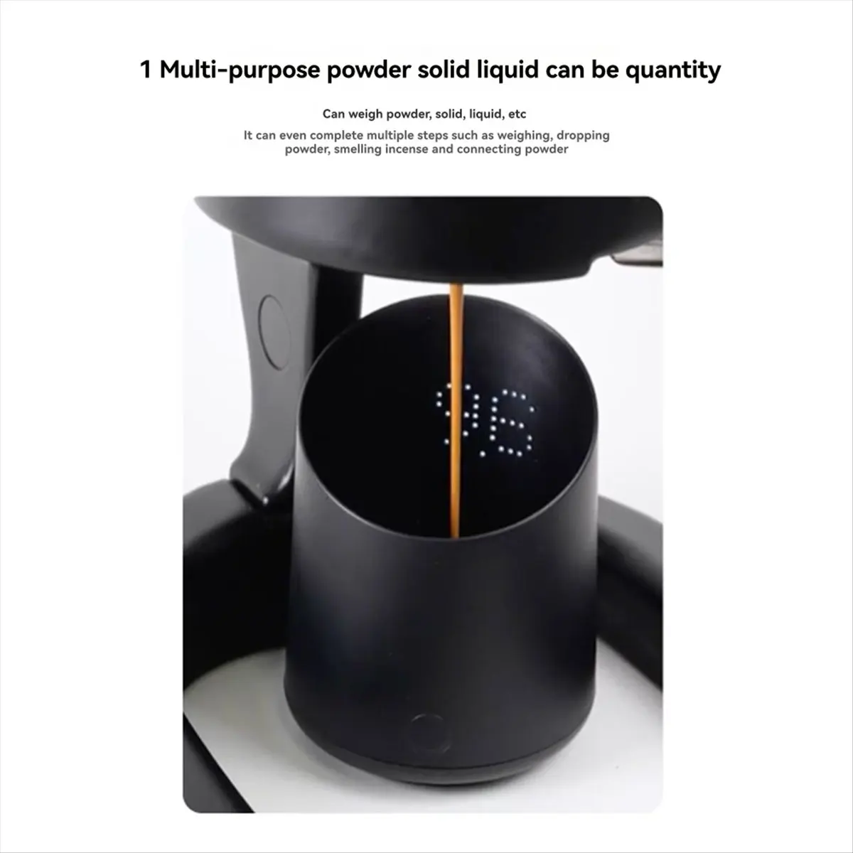 popop Electronic Coffee Scale with Waterproof Weighing Cup for Espresso,Pour-over,Drip Coffee Digital Coffee Scale Dosing Cup