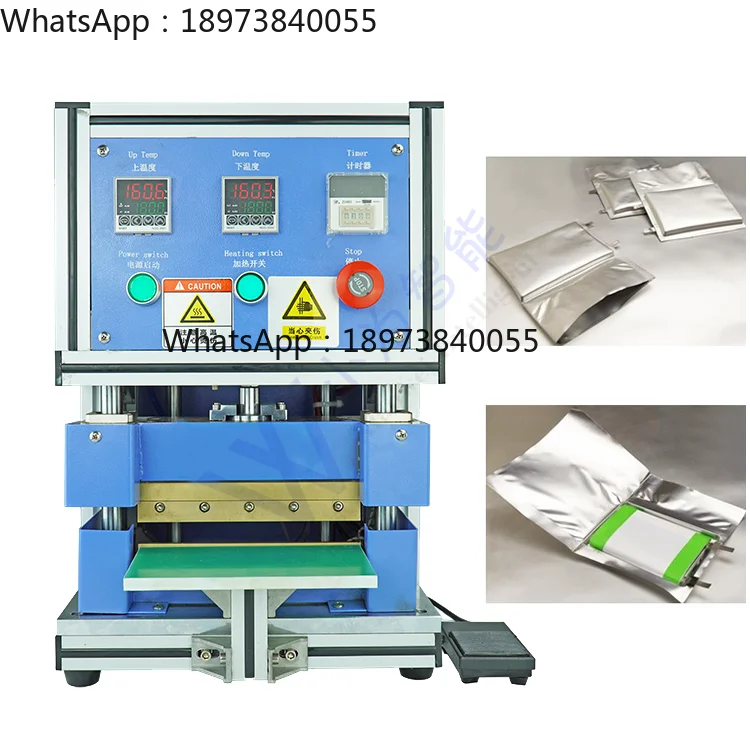 

Factory Supplier 200mm Lithium Battery Pouch Cell Top & Side Heat Sealing Machine for Pouch Cell Making