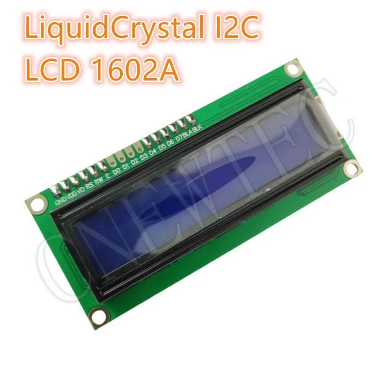 

Модуль ЖК-дисплея LCD1602 1602 с синим/зеленым экраном, 16x2 символьный ЖК-дисплей с последовательным интерфейсом IIC I2C, адаптерный модуль для Arduino