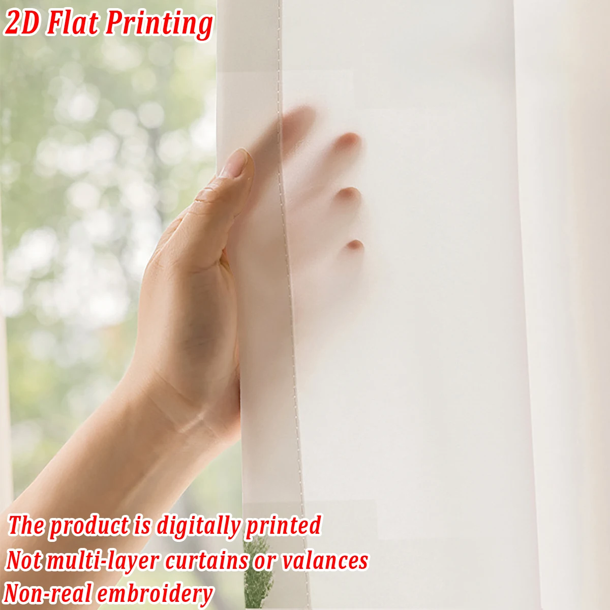 Cortina transparente con estampado plano de Navidad, casa de árboles de Navidad, baya de copo de nieve para decoración de sala de estar y dormitorio, fiesta navideña