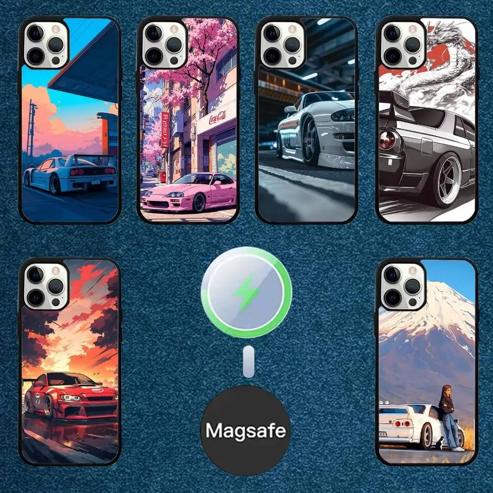 

Sports Car Tokyo JDM Phone Case For iPhone 16,15,14,13,12,11,Plus,Pro,Max Mini Magsafe Magnetic Wireless Charging