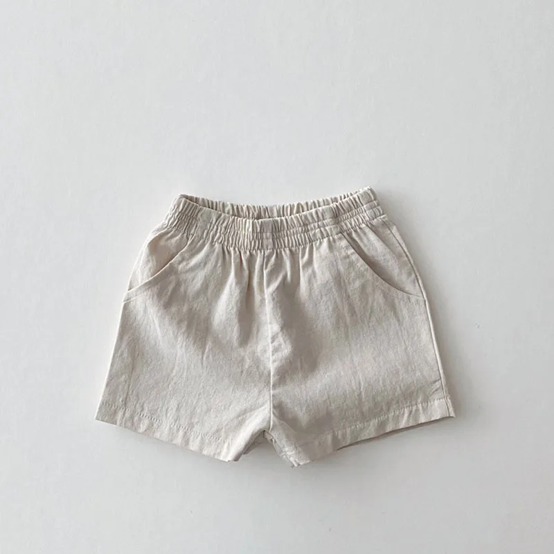 k21016 Childre Cloth Summer Baby Soft Casual Shorts Pants for Toddler Boys and Girls Kids  Elastic Waistband Cute Trouser
