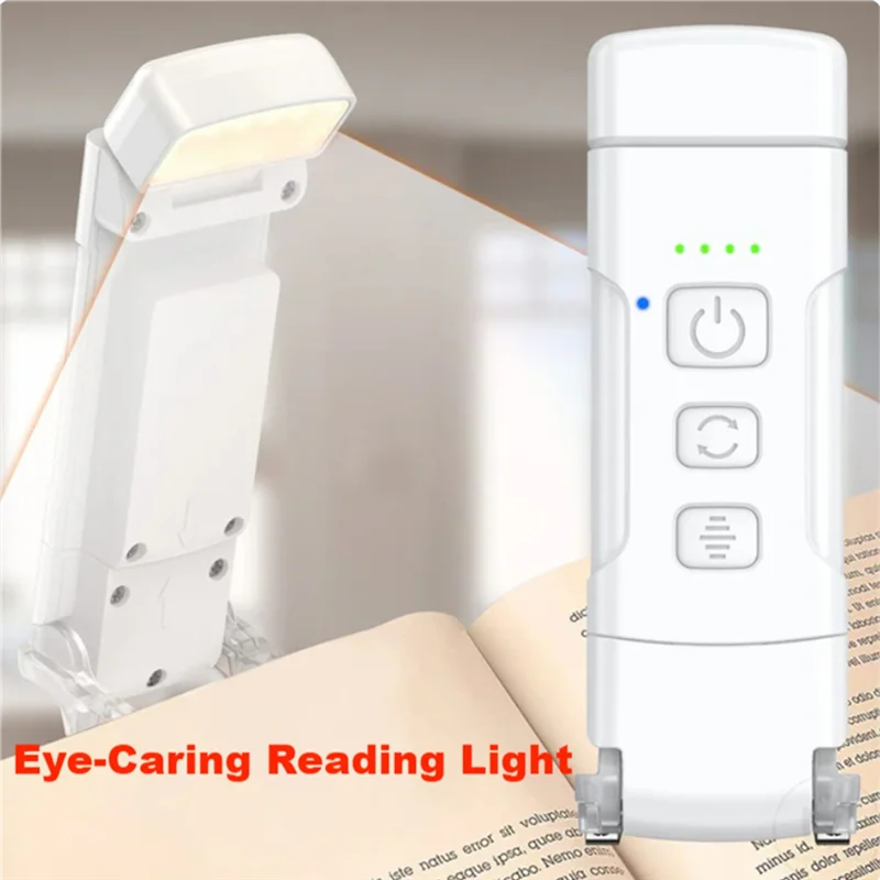 Lampe de livre avec minuterie USB Rechargeable lampe de lecture lampe de lecture à clipser signet veilleuse lampe de livre 5 luminosité Durable laiteux