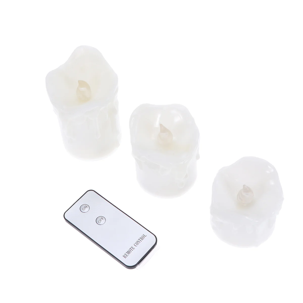 

3pcs Led Electric Tear Candles Flameless Flickering Light For Party Festival Decoration Remote Control Lamps