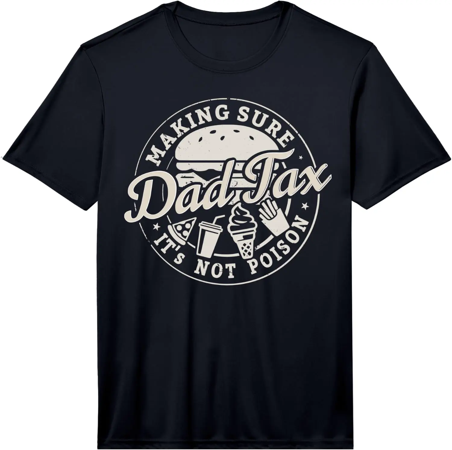 Mens Dad Tax Shirt Making Sure It's Not Poison Food Inspection Performance T-Shirt 100% Cotton Trendy Y2K Short-Sleeve Tee –