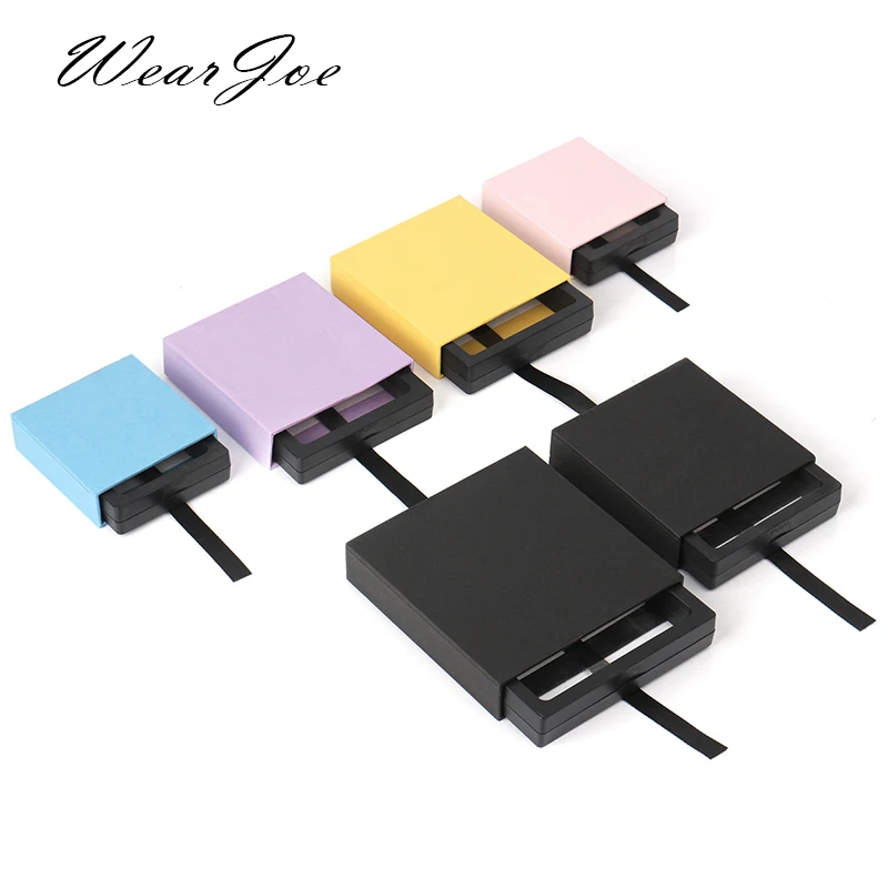 Ring Earring Bracelet Jewellery Display Storage Box Black PE Film Gift Jewelry Packaging Case Cardboard Sliding Drawer Organizer