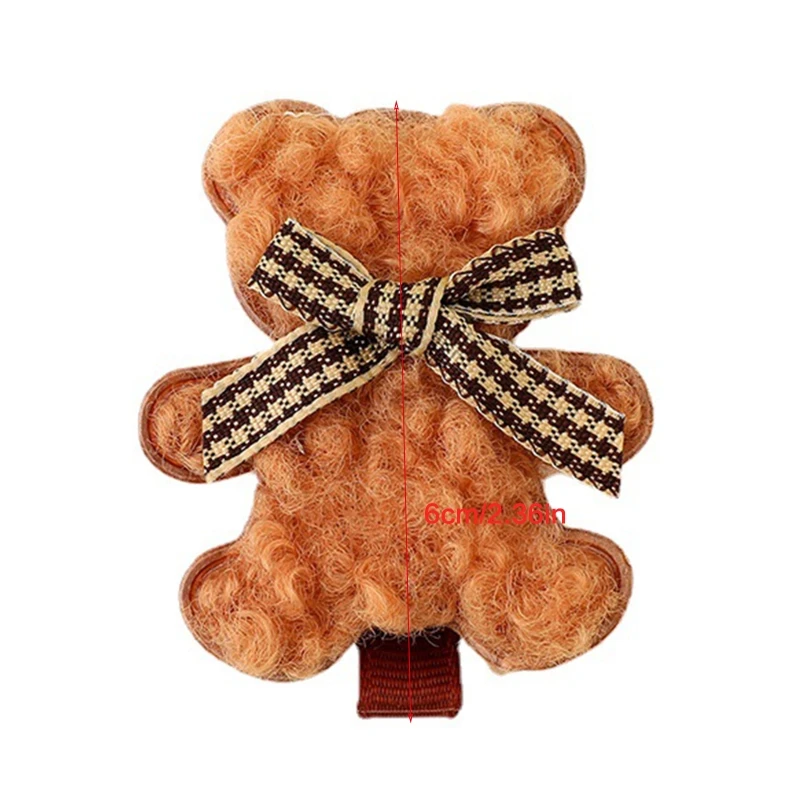 Stuffed Bear Hairpin Lovely Sweet Clip Headdress Cartoon Bear Hairpins