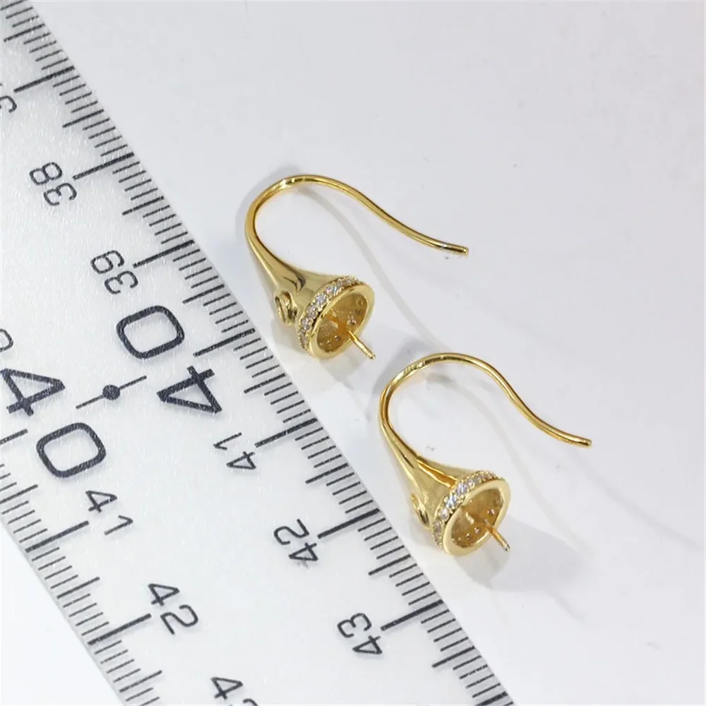S925 Sterling Silver Pearl Earring Settings DIY Jewelry Making Supplies Blank Earring Posts for Handcrafted Accessories No Pearl