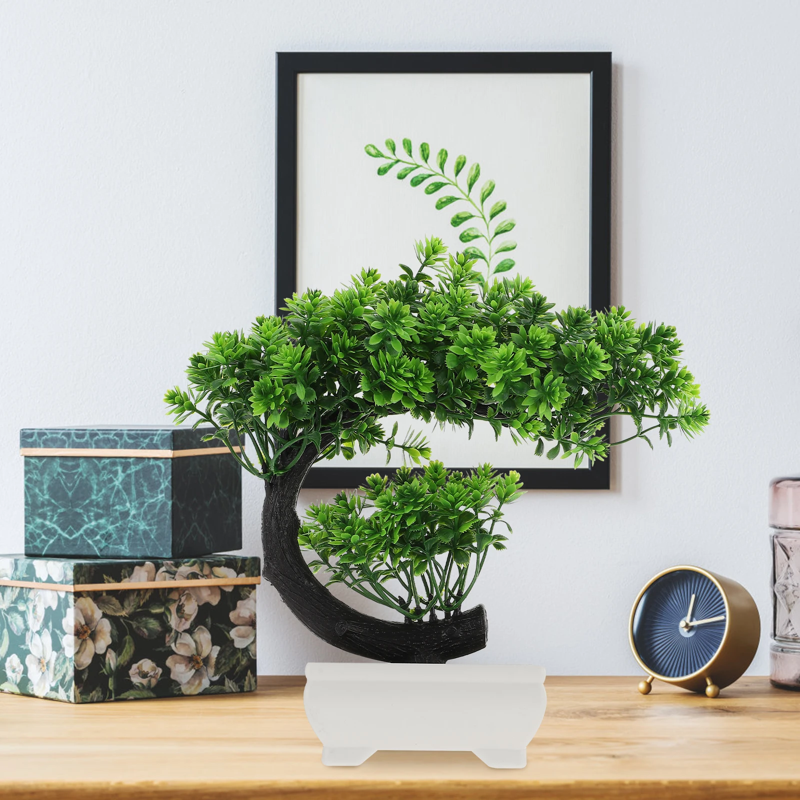 

Artificial Bonsai Fake Potted Plants Simulation Green Plants Decor For Home Office Restaurant Lifelike