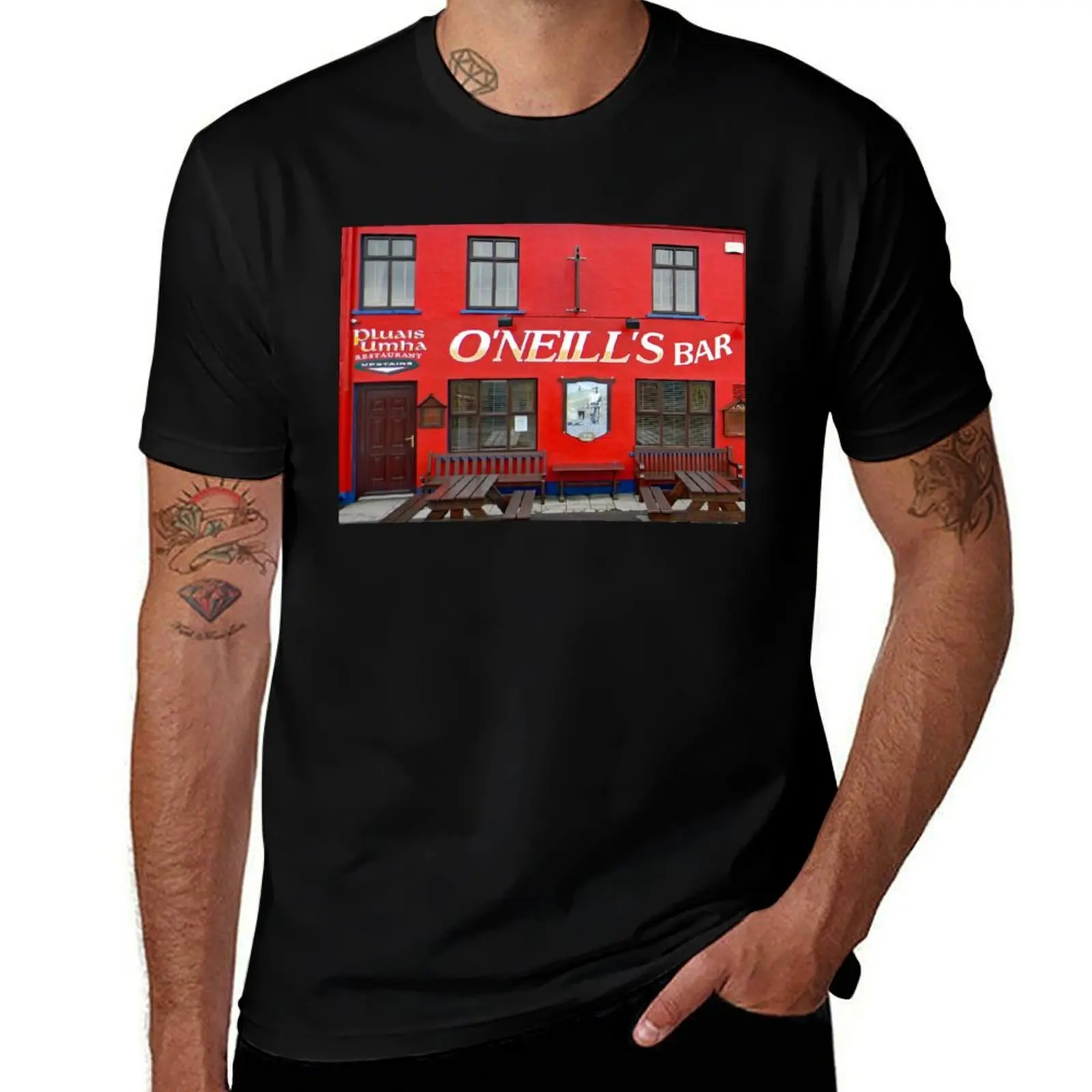 

Pubs of Ireland ~ O'Neill's Pub T-Shirt man t shirt cotton funny t shirts dark humor cotton t shirts man 100% T-Shirt