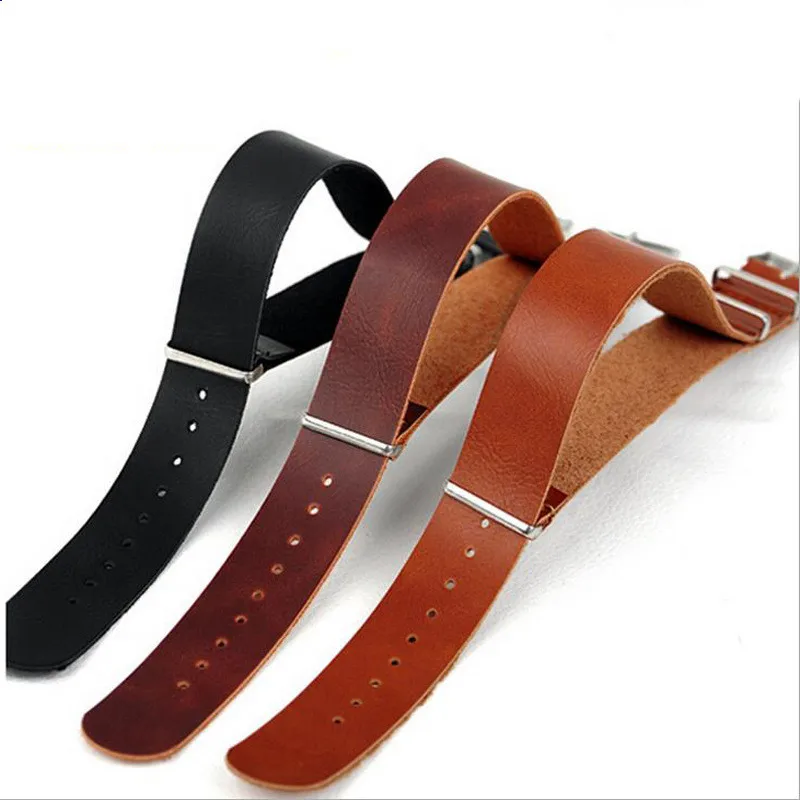 18mm 20mm 22mm 24mm Leather watch strap for Longines Heritage Military Nato Watch Adjustment Replacement Accessories Soft