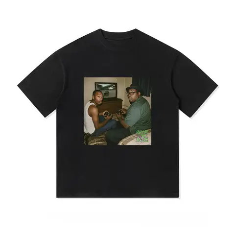 Black GTASA San Andreas CJ Grove Gang Graphic Tee Cotton Mens Womens T-Shirt Vintage Streetwear